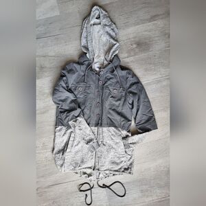 JACK by BB Dakota size XS Dark & Light Gray Hooded Sweater-Jacket